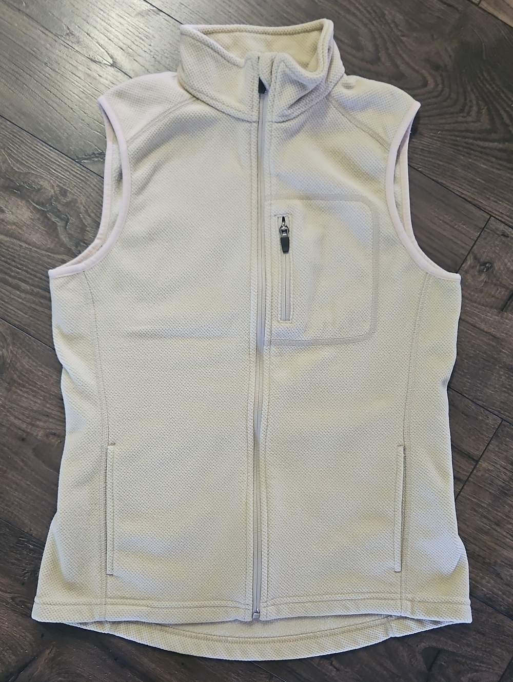 Duluth Trading Women's Lightweight Cream Zip-Up Fleece Vest